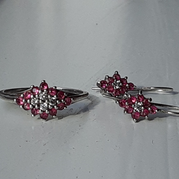Matching earring and ring set. Real 925, real stoness - Picture 3 of 5